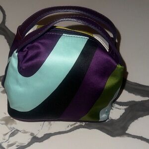 Emilio Pucci Purple and Green Cosmetic Bag